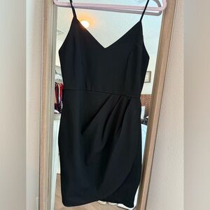 Lulu's Classic Black Strapless Dress